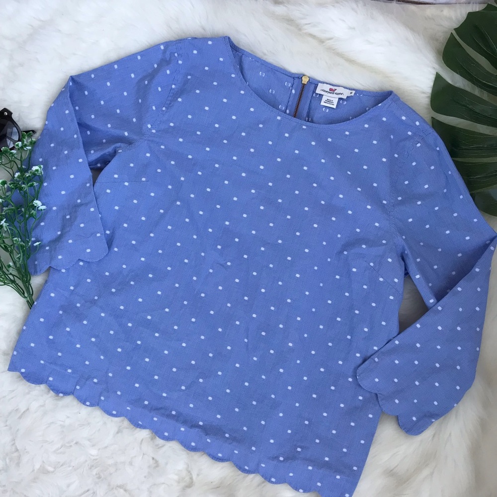 Vineyard Vines | Clip Dot Scalloped Edge Top 16